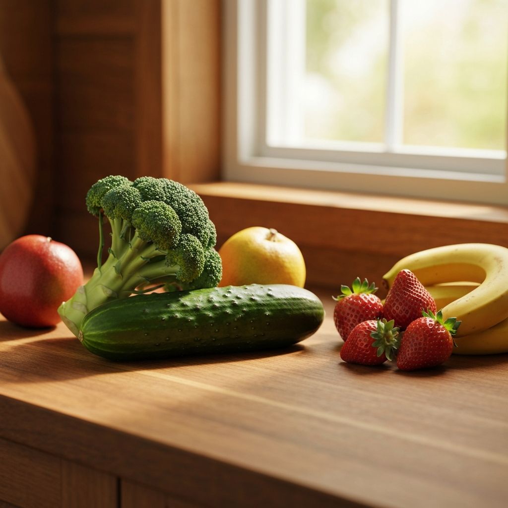 Fresh fruits and vegetables